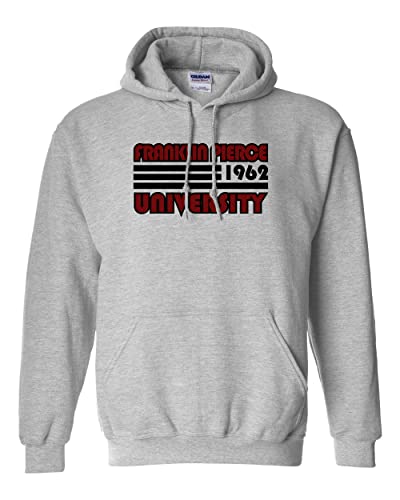 Retro Franklin Pierce University Hooded Sweatshirt - Sport Grey