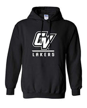 Load image into Gallery viewer, Grand Valley GV Lakers One Color Hooded Sweatshirt - Black
