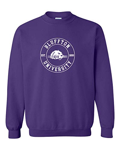 Bluffton University Circle One Color Crewneck Sweatshirt - Purple