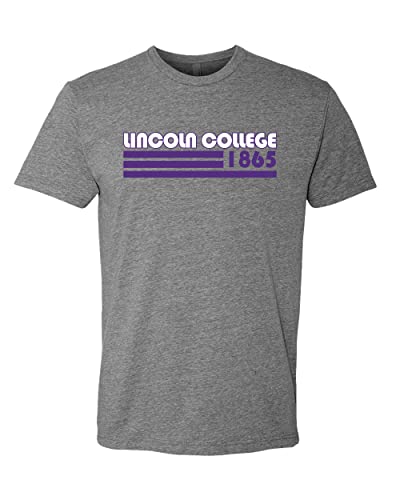 Lincoln College Retro Soft Exclusive T-Shirt - Dark Heather Gray