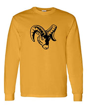Load image into Gallery viewer, Framingham State University Mascot Head Long Sleeve Shirt - Gold