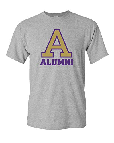Albion College Two Color A Alumni T-Shirt | Albion Britons Alumni Mens/Womens T-Shirt - Sport Grey
