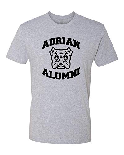 Adrian College Alumni Stacked Black Logo T-Shirt - Heather Gray