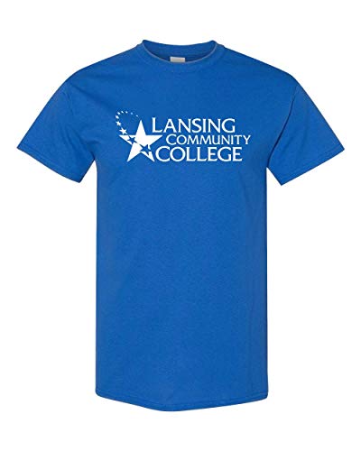 Lansing Community College Logo One Color T-Shirt - Royal