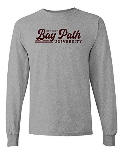 Vintage Bay Path University Long Sleeve Shirt - Sport Grey