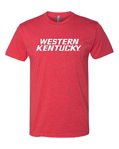 Premium Western Kentucky University Text One Color T-Shirt - Red
