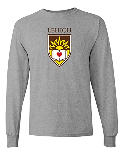 Lehigh University Full Shield Long Sleeve T-Shirt - Sport Grey