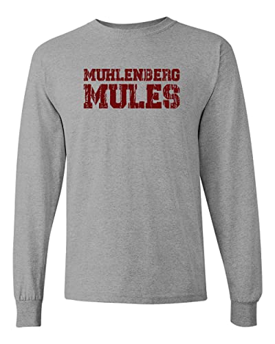 Muhlenberg Mules Long Sleeve T-Shirt - Sport Grey