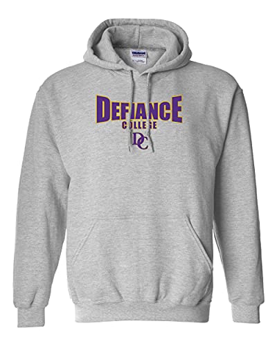 Defiance College DC Two Color Hooded Sweatshirt - Sport Grey