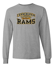 Load image into Gallery viewer, Framingham State University Stacked Long Sleeve Shirt - Sport Grey