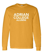 Load image into Gallery viewer, Adrian College Alumni Stacked 1 Color White Text Long Sleeve - Gold