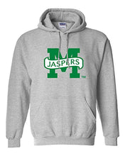 Load image into Gallery viewer, Manhattan College M Jaspers Hooded Sweatshirt - Sport Grey