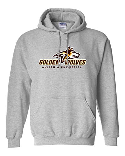 Alvernia University Golden Wolves Hooded Sweatshirt - Sport Grey