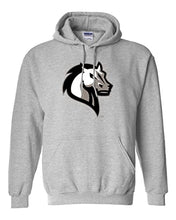 Load image into Gallery viewer, Mercy College Mascot Hooded Sweatshirt - Sport Grey