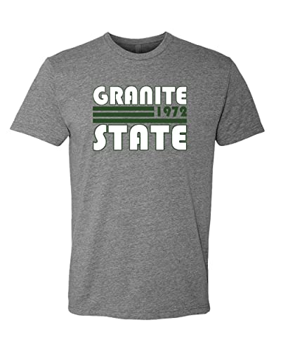 Retro Granite State College Soft Exclusive T-Shirt - Dark Heather Gray