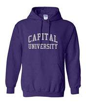 Load image into Gallery viewer, Capital University Crusaders Hooded Sweatshirt - Purple