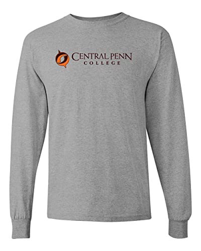 Central Penn College Official Logo Long Sleeve Shirt - Sport Grey