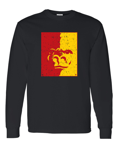 Pittsburg State Pride Gorilla Long Sleeve T-Shirt - Black