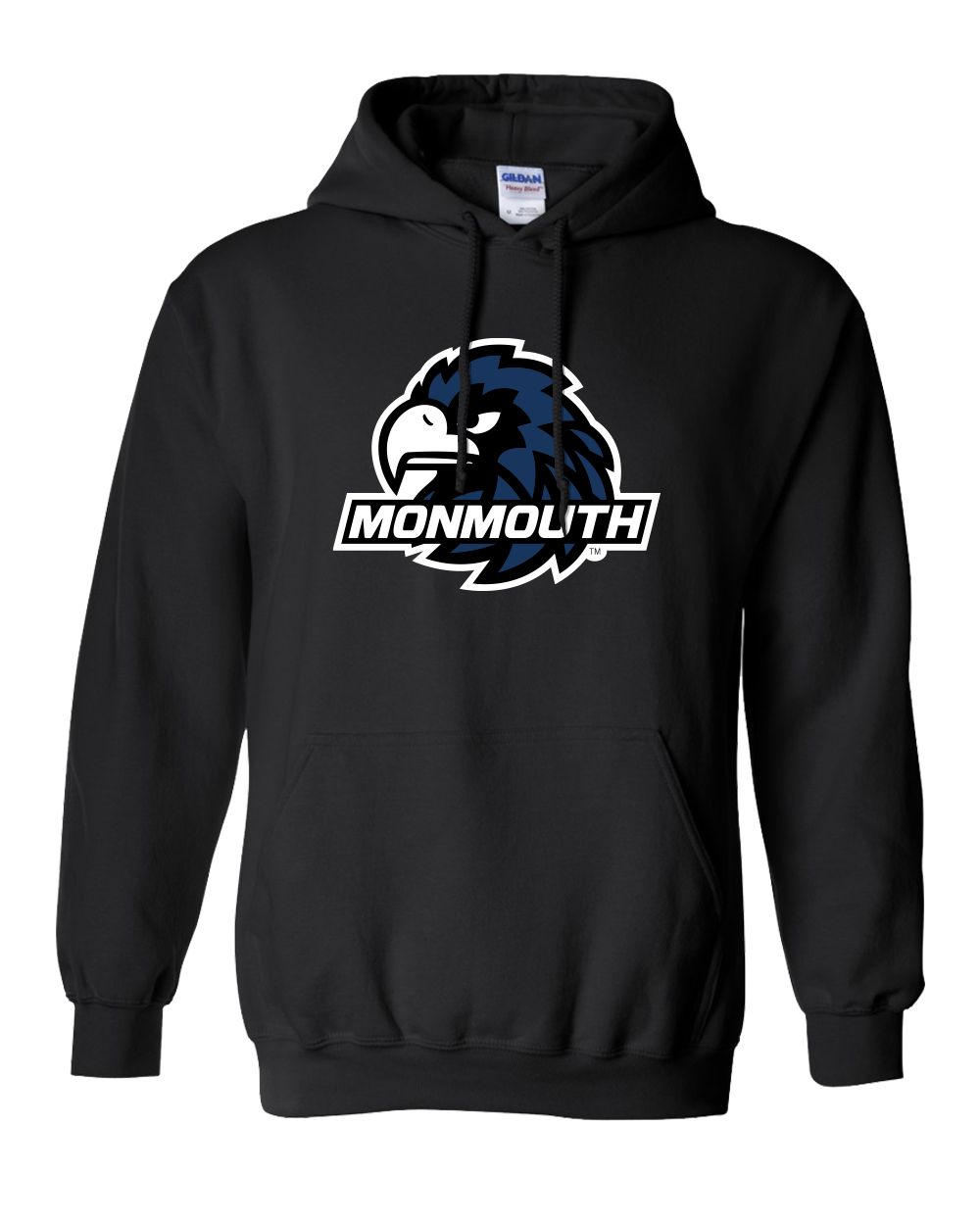 Monmouth University Adult Hooded Sweatshirt Monmouth Alumni Mens/Womens Hoodie - Black