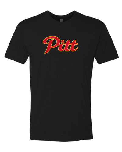 Grey Pittsburg State Pitt Logo Soft Exclusive T-Shirt - Black