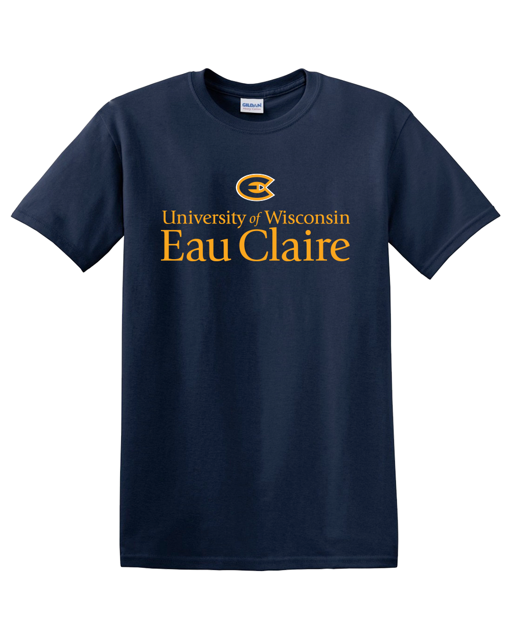 Univ of Wisconsin Eau Claire Official Logo T-Shirt - Navy