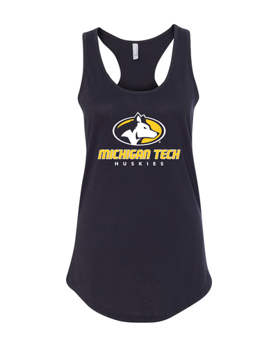 Michigan Tech Huskies Logo Tank Top - Black