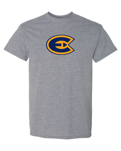 Univ of Wisconsin Eau Claire Distressed E T-Shirt - Graphite Heather