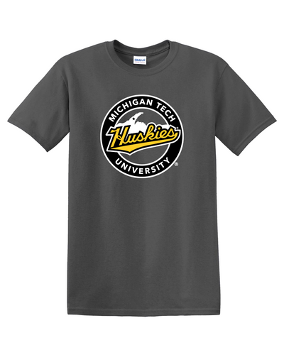 Michigan Tech Huskies Logo T-Shirt - Charcoal