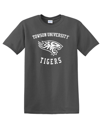 Towson Tigers Distressed One Color T-Shirt - Charcoal