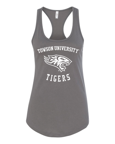 Towson Tigers Distressed One Color Tank Top - Dark Grey