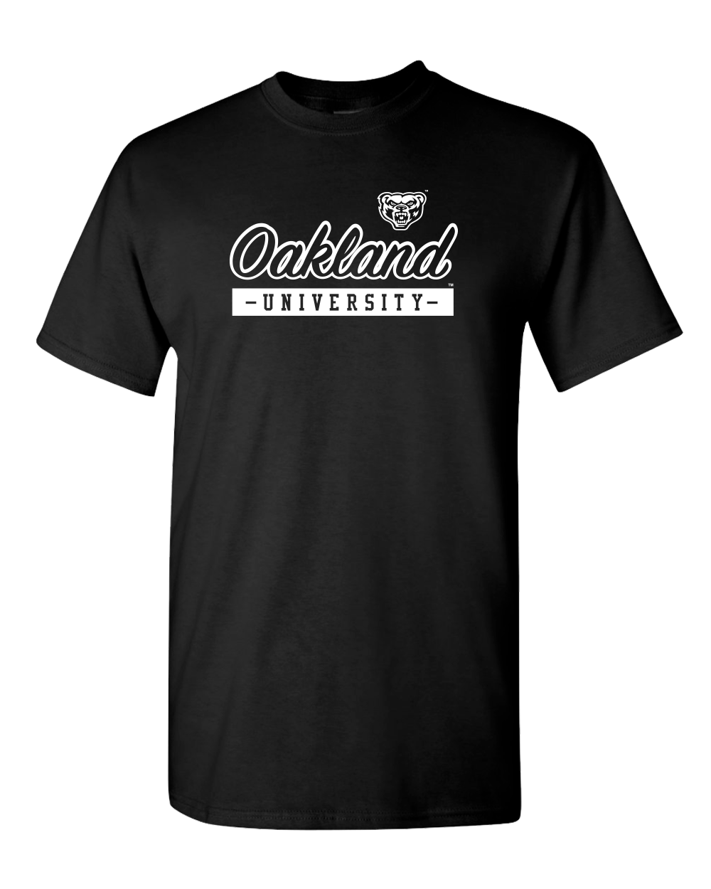 Stacked Oakland University One Color Gold T-Shirt - Black