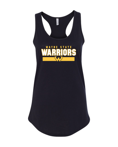 Wayne State Warriors Two Color Tank Top - Black