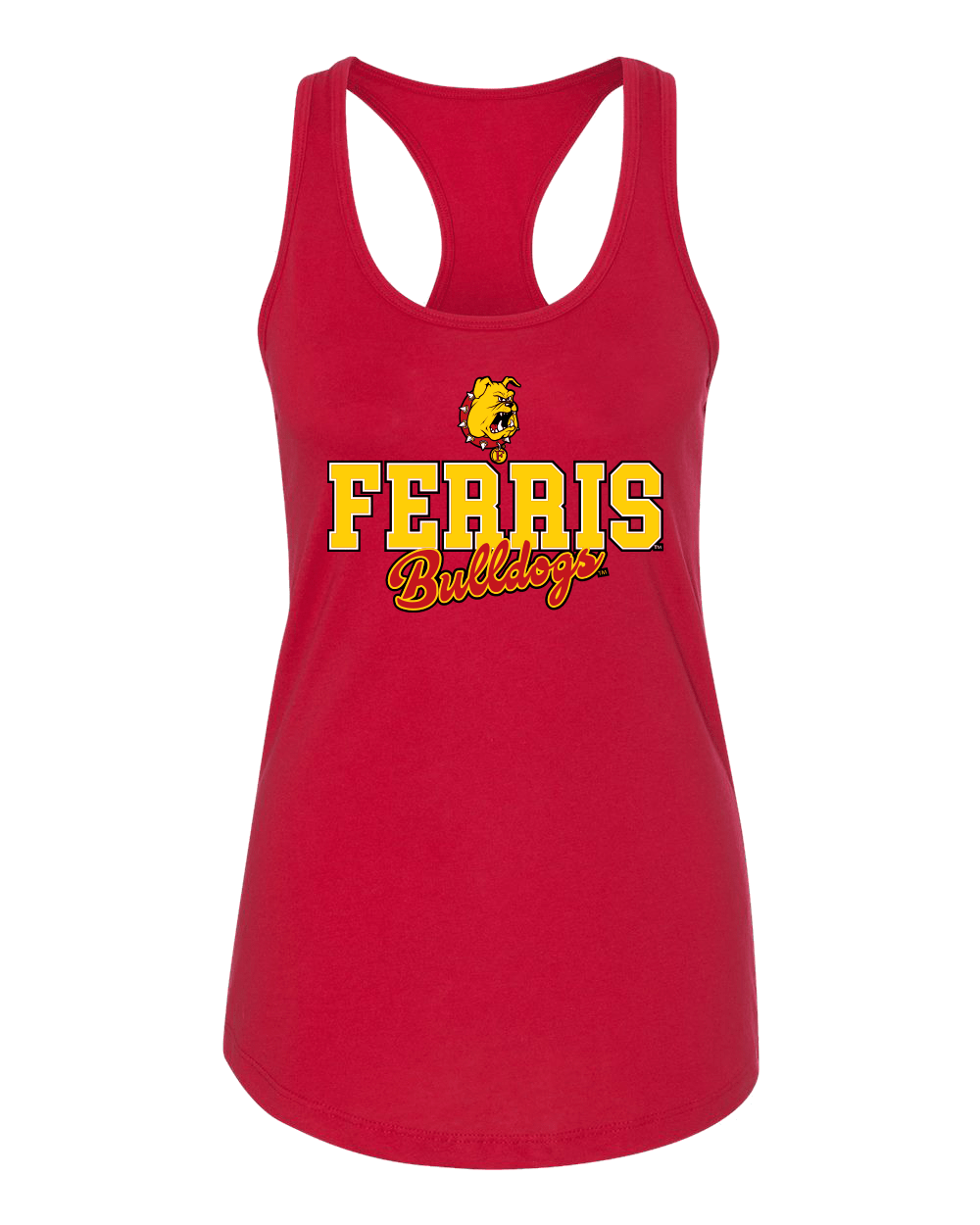 Ferris State Bulldogs Stacked Logo Tank Top - Red