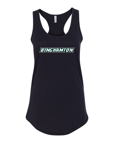 Binghamton Horizontal Text Tank Top - Black