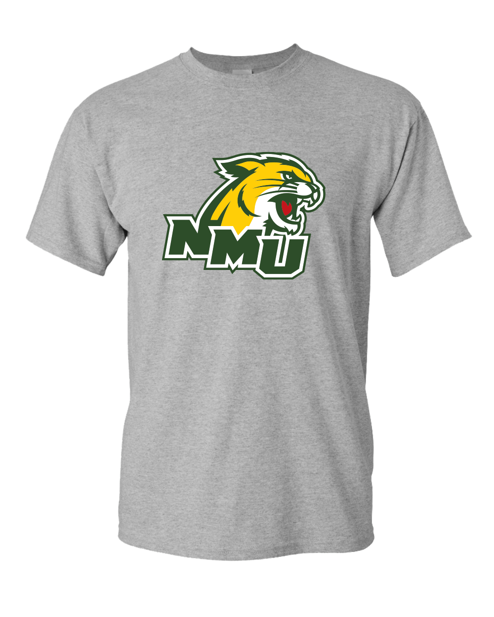 Northern Michigan NMU Angled T-Shirt - Sport Grey