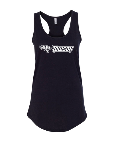 Towson University Horizontal One Color Tank Top - Black