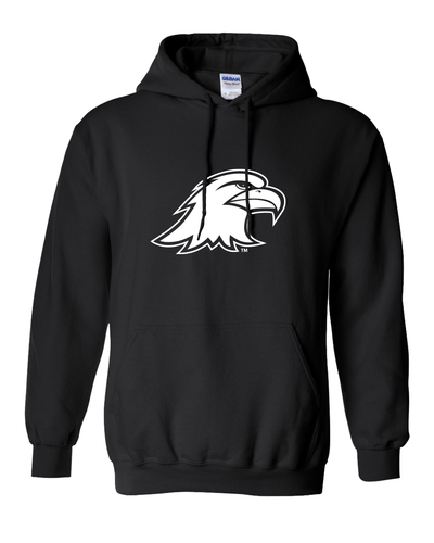 Ashland U Mascot 1 Color Hooded Sweatshirt - Black