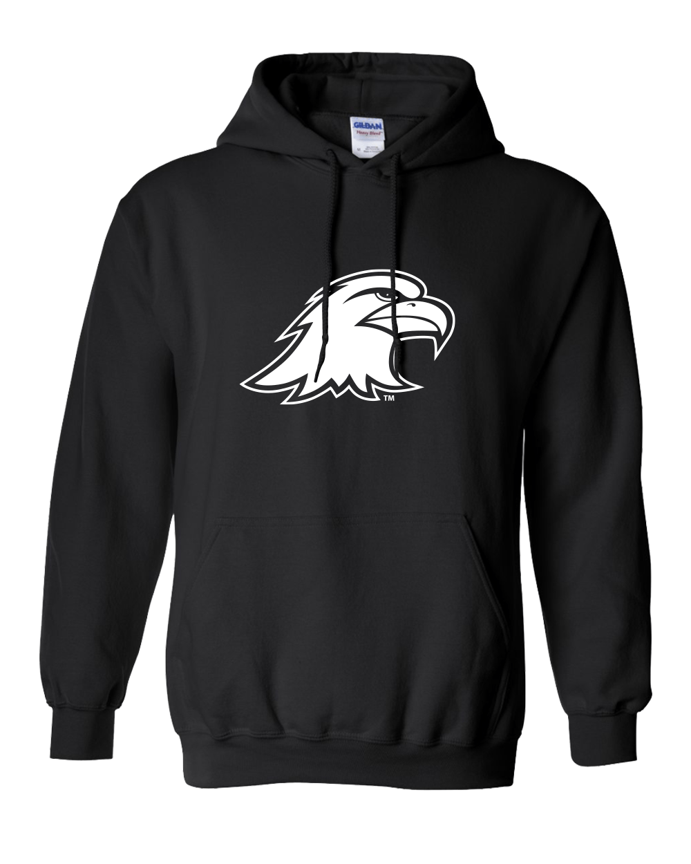 Ashland U Mascot 1 Color Hooded Sweatshirt - Black