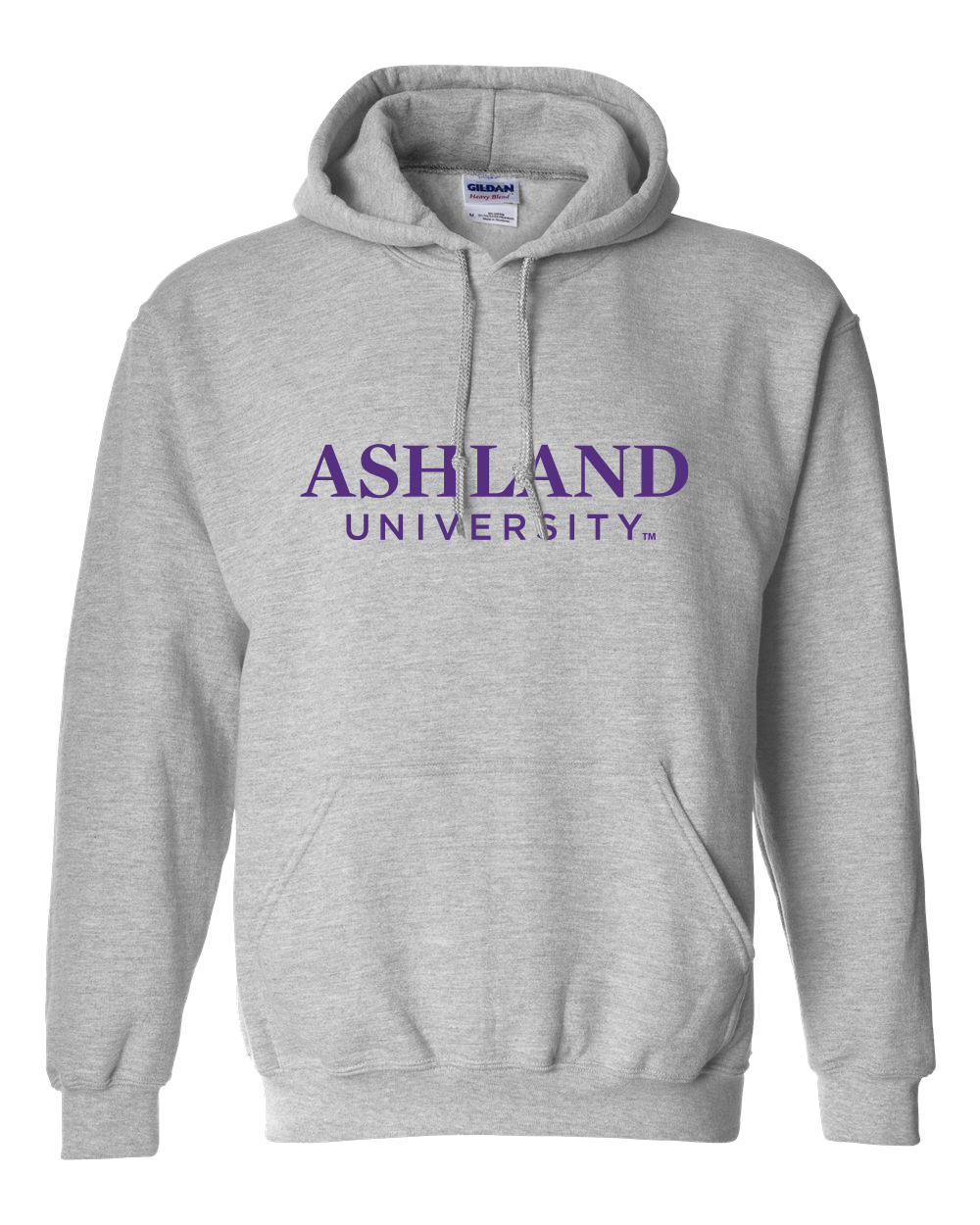 Ashland U University 1 Color Text Hooded Sweatshirt - Sport Grey