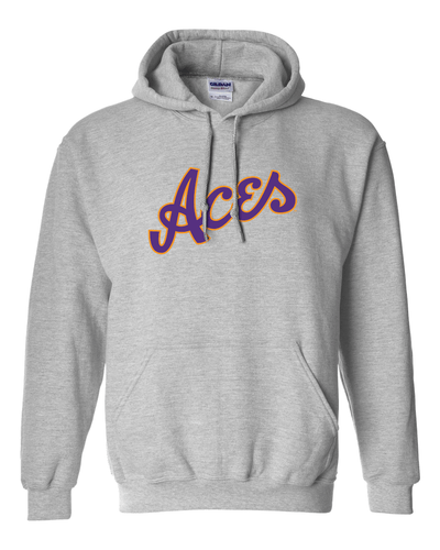 Evansville 2 Color Aces Hooded Sweatshirt - Sport Grey