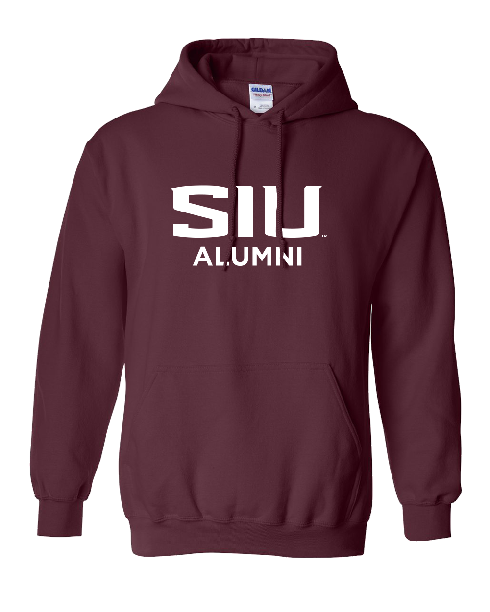 Premium Southern Illinois University Alumni Text One Color Hoodie - Maroon