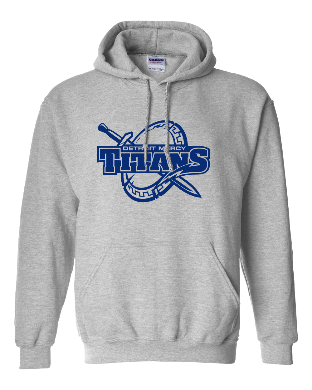 Premium University of Detroit Mercy Titans Logo One Color Hoodie - Sport Grey