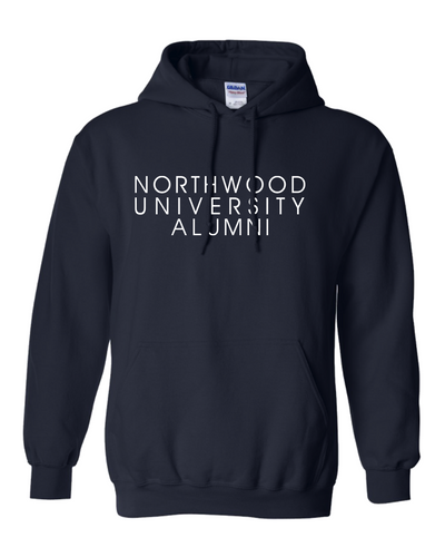 Premium Northwood University Alumni Text One Color Hooded Sweatshirt - Navy