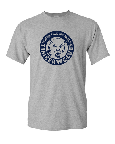 Northwood University Logo One Color T-Shirt - Sport Grey