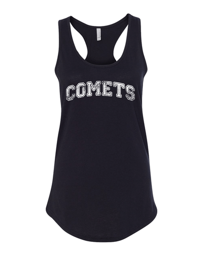 Olivet Comets White Ink Tank Top - Black