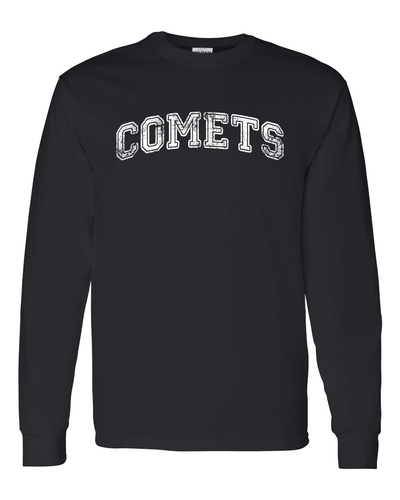 Olivet Comets White Ink Long Sleeve - Black