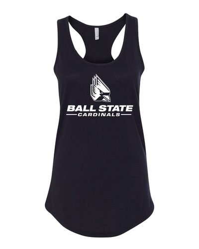 Ball State University with Logo One Color Tank Top - Black