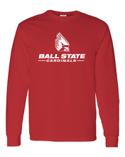 Load image into Gallery viewer, Ball State University with Logo One Color Long Sleeve - Red
