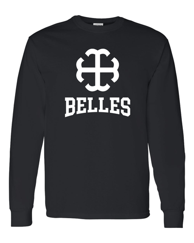 Saint Mary's College Belles 1 Color Logo Long Sleeve - Black