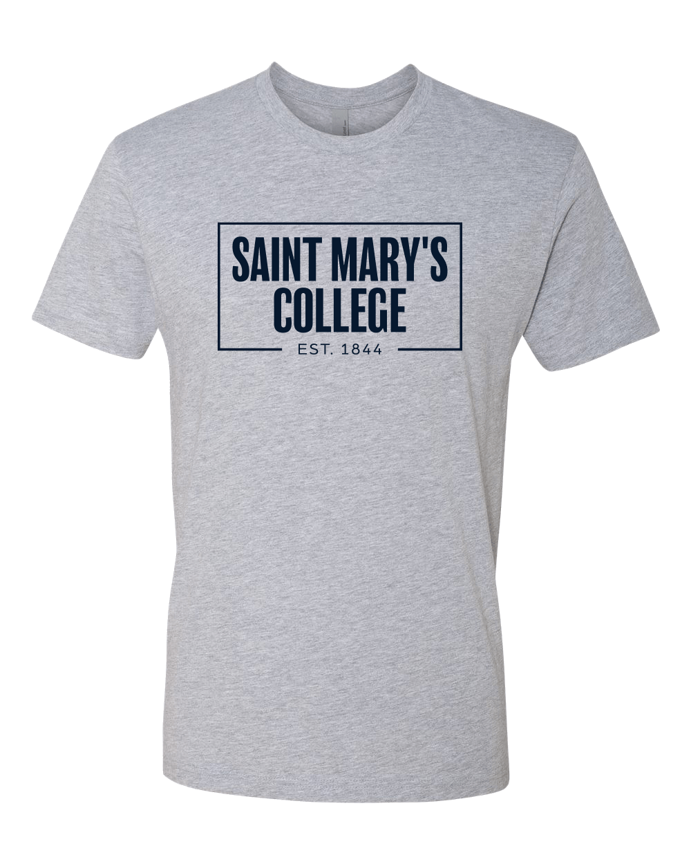 Saint Mary's College Navy Established 1844 T-Shirt - Heather Gray